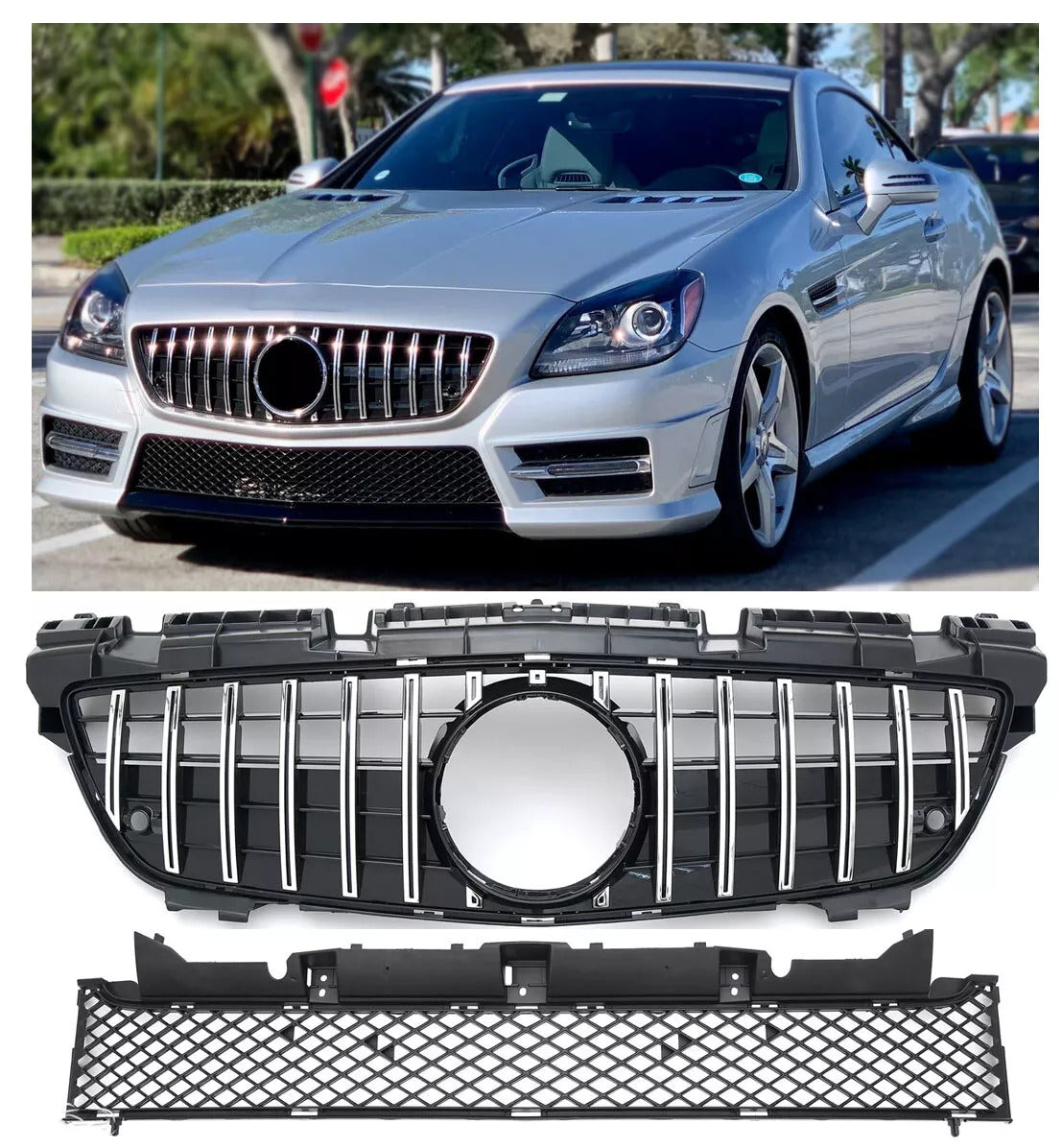 🐆Griglia radiatore R172 SLK 2011-2015 adatta per mercedes 🐆