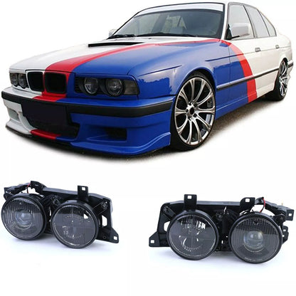 🔥Black Headlight Pair Suitable for BMW 5 Series E34 88-95 7 Series E32 🔥