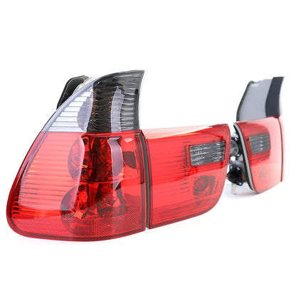 🔥Fanali posteriori in vetro trasparente rosso fumo nero adatti per BMW X5 E53🔥