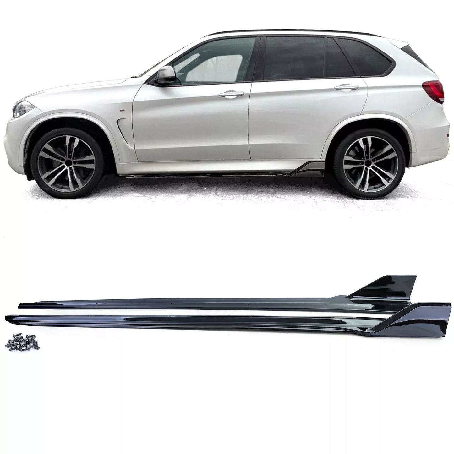 🔥Attacco minigonne laterali nere lucide adatte per BMW X5 F15 13-18🔥