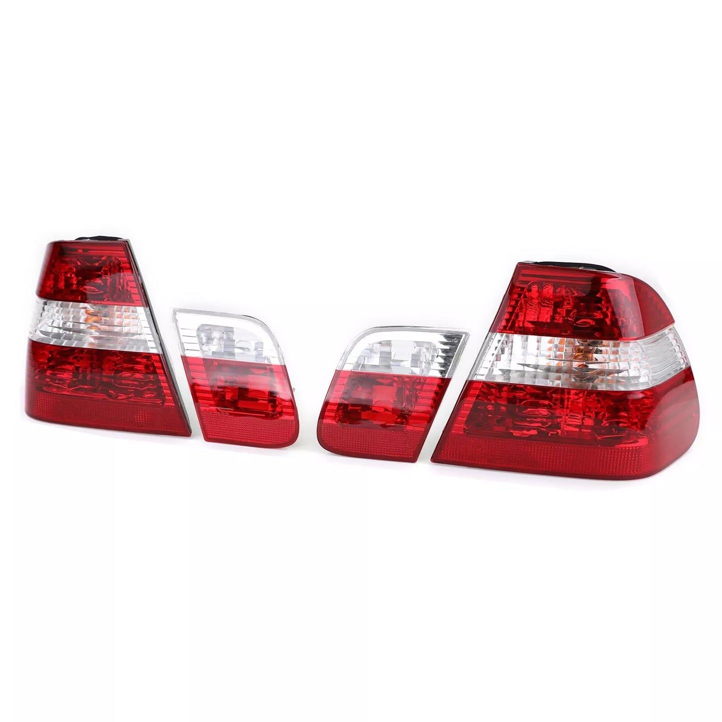🔥Fanali posteriori rossi trasparenti con look restyling per BMW SERIE 3 E46 berlina 98-01🔥