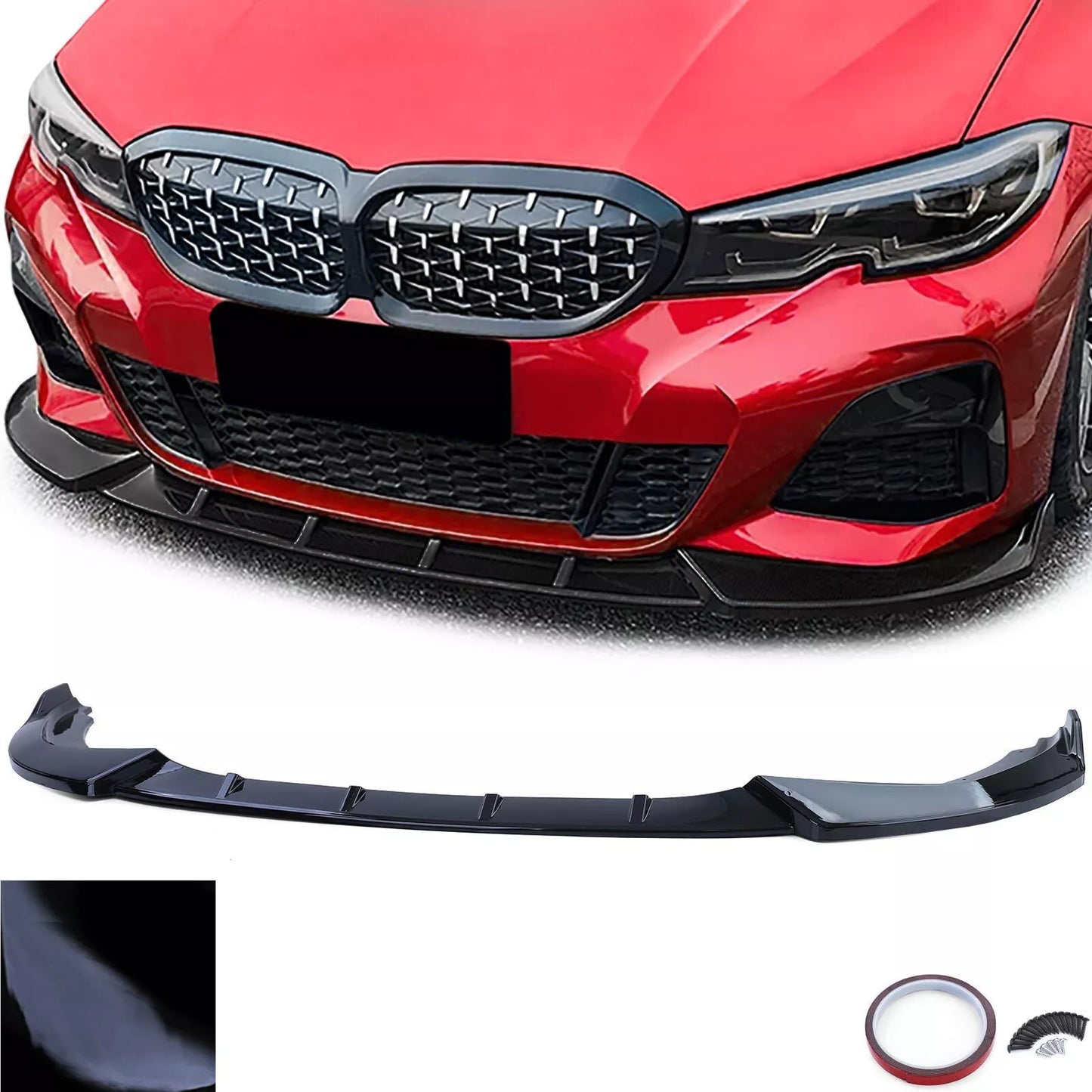 🔥Spoiler anteriore avvicinamento sport nero lucido adatto per BMW Serie 3 G20 G21 dal 18🔥