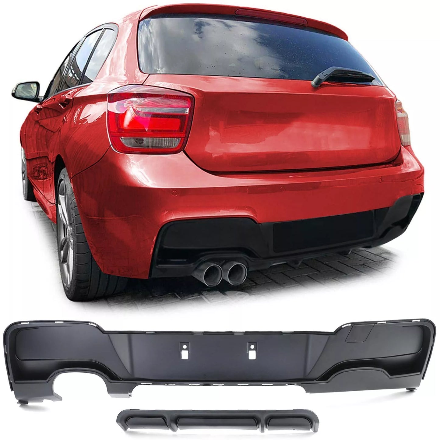 🔥Diffusore posteriore Performance Nero opaco adatto per BMW Serie 1 F20 F21 120 125 11-15🔥