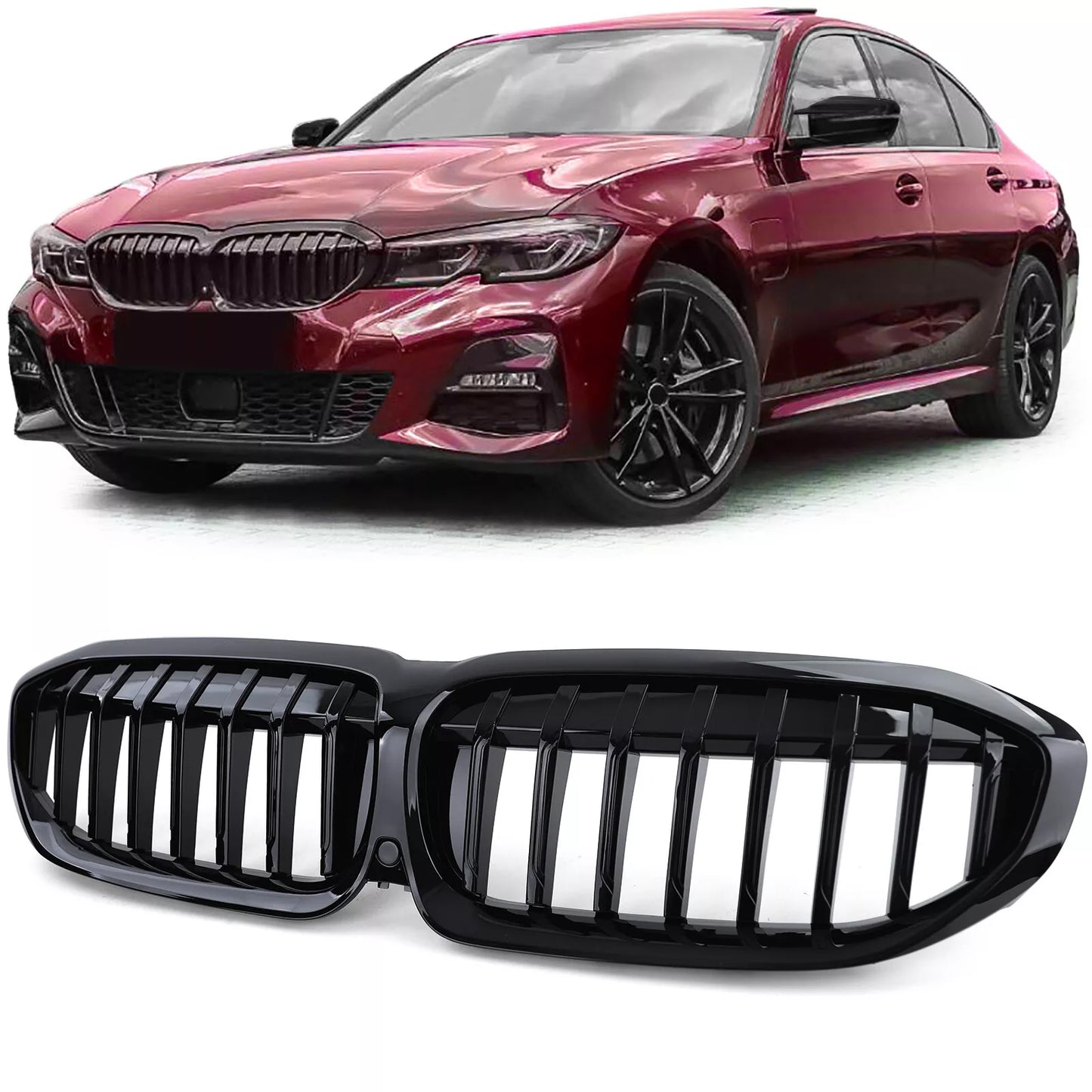 🔥Griglia radiatore sportiva lucida ad alte prestazioni per serie 3 BMW G20 G21 dal 19🔥