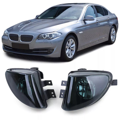🔥Fari fendinebbia in vetro trasparente fumé nero adatti per BMW F10 F11 GT F07 10-13🔥