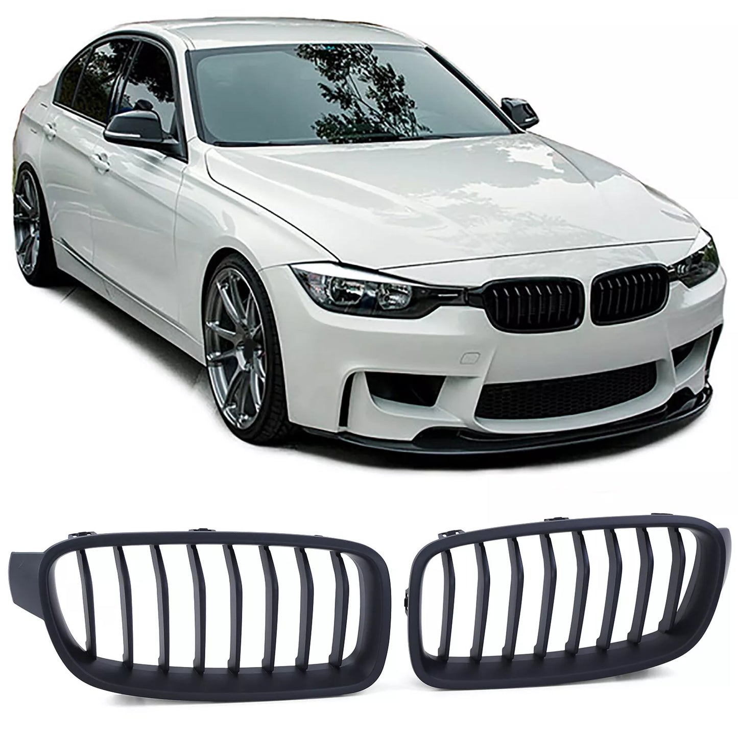 🔥Griglia del radiatore sportiva performance nera opaca adatta per BMW Serie 3🔥