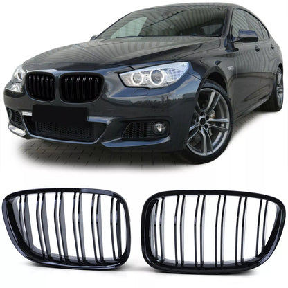 🔥Griglia del radiatore sportiva a doppia barra lucida per BMW Serie 5 GT F07🔥