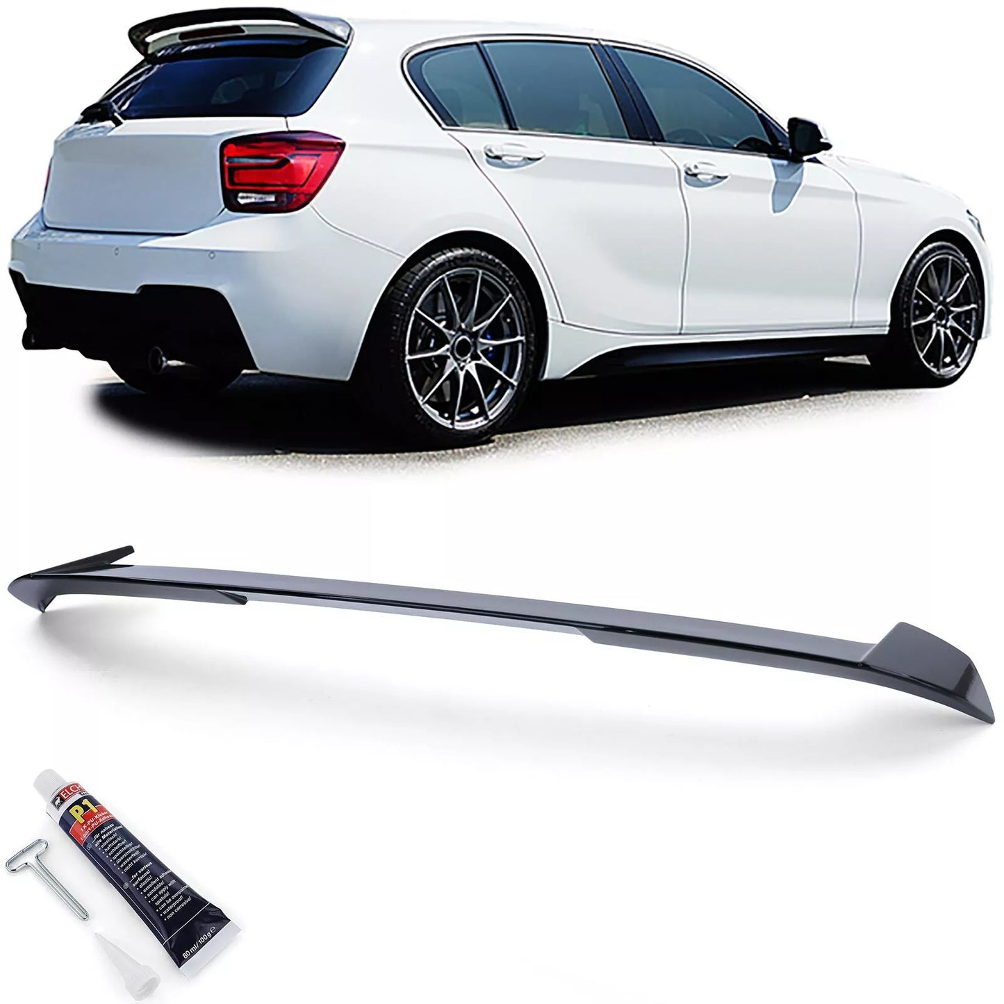 🔥Spoiler posteriore sul tetto sportivo nero lucido per BMW Serie 1 F20 F21 pre-restyling 11-15🔥