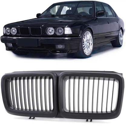 🔥Griglia del radiatore sportiva Performance Nera Opaca per BMW Serie 7 E32 86🔥