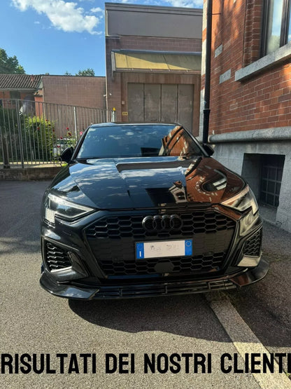 ❄️0629 SPLITTER ADATTO PER AUDI A3 8Y 2020-2024 SLINE NERO LUCIDO❄️