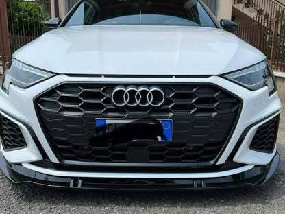 ❄️0629 SPLITTER ADATTO PER AUDI A3 8Y 2020-2024 SLINE NERO LUCIDO❄️