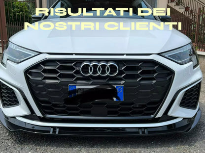 ❄️0629 SPLITTER ADATTO PER AUDI A3 8Y 2020-2024 SLINE NERO LUCIDO❄️
