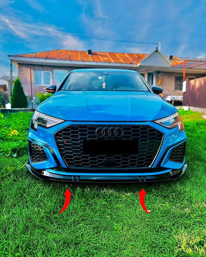 ❄️0629 SPLITTER ADATTO PER AUDI A3 8Y 2020-2024 SLINE NERO LUCIDO❄️