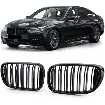 🔥Griglia del radiatore sportiva a doppia barra lucida per BMW G11Serie7 15-19🔥