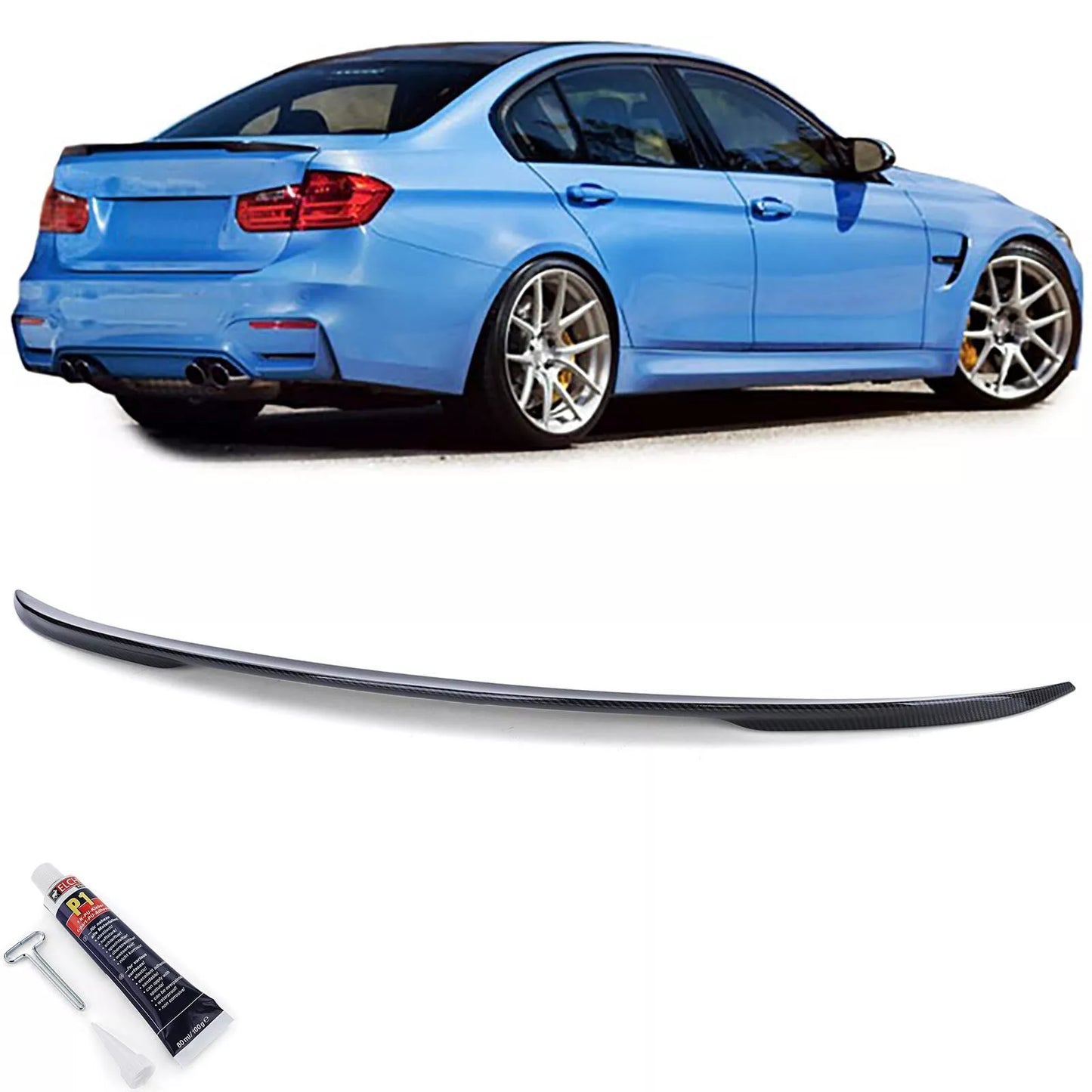 🔥Spoiler posteriore sportivo effetto carbonio adatto per BMW Serie 3 F30 Berlina F80 M3 11-19🔥