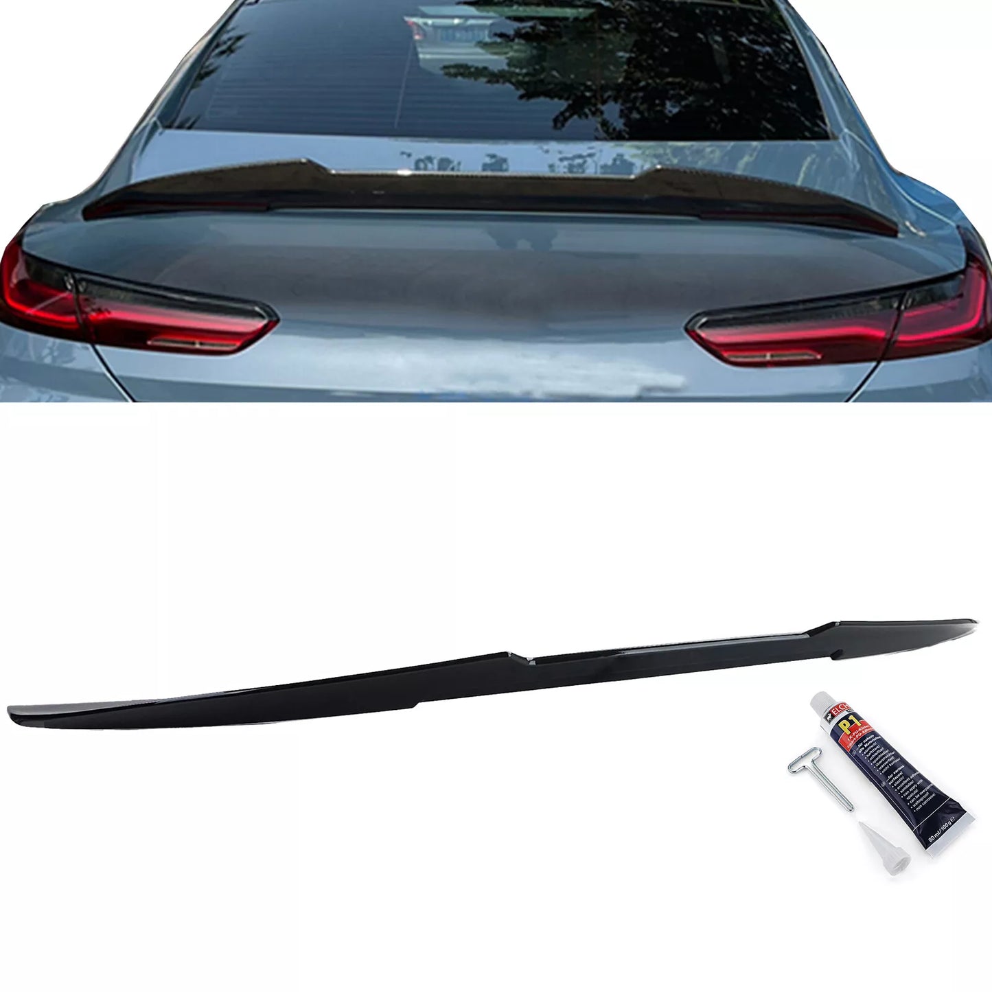 🔥 Labbro spoiler posteriore Ducktail Performance per BMW serie 8 G16 Gran Coupé del 2018🔥