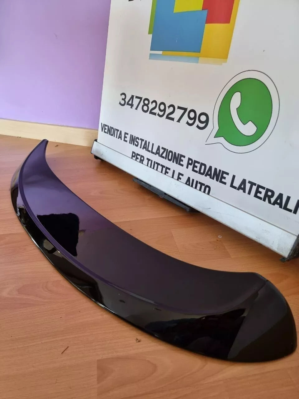 ✨0416 SPOILER SUL TETTO PER VW GOLF 6 VI 2008-2012 POSTERIORE NERO LUCIDO✨