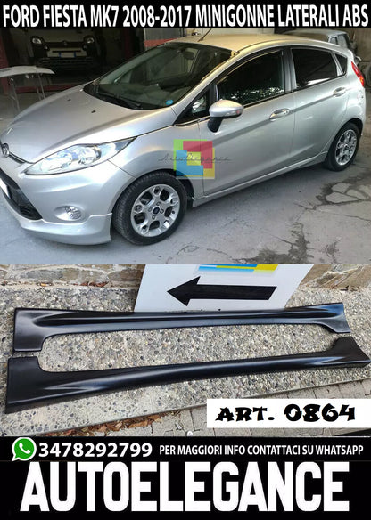 🔥0864 MINIGONNE LATERALI FORD FIESTA VI 5 PORTE SOTTO PORTA LOOK ST / ZETEC 🔥