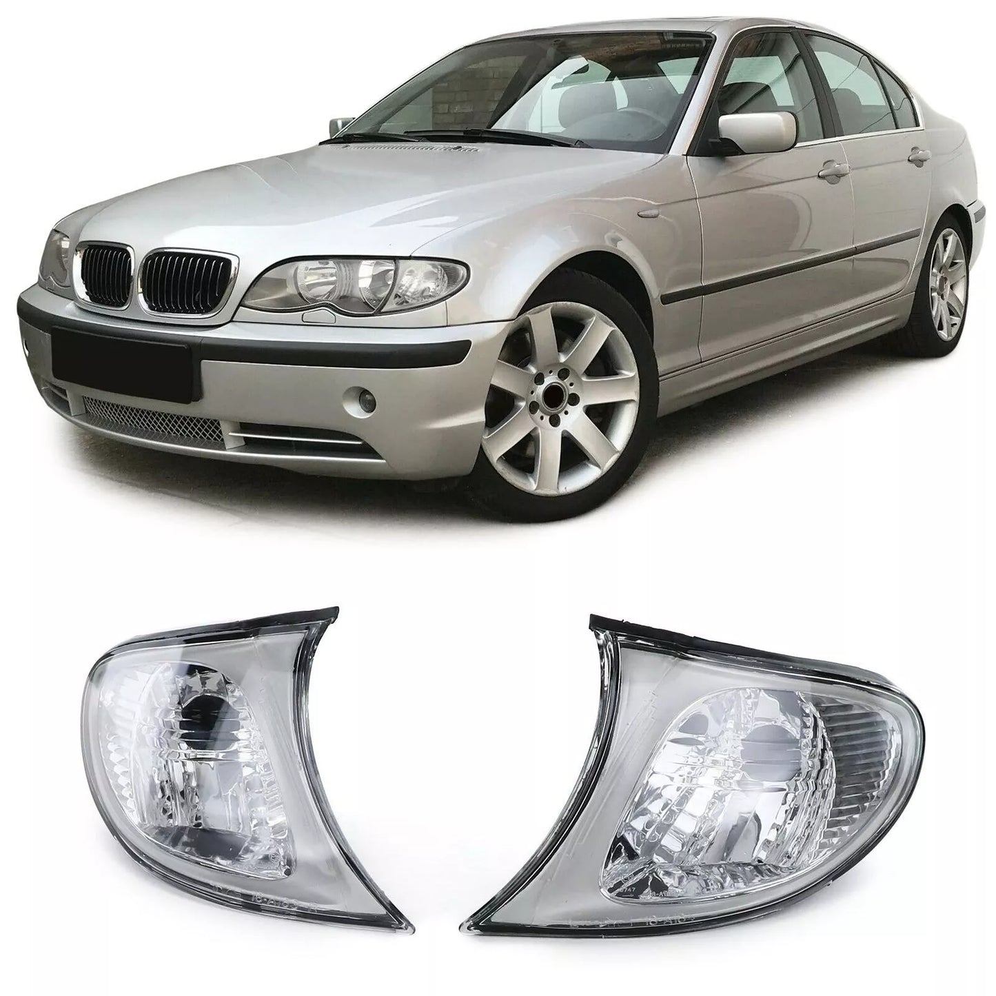 🔥Freccia bianca trasparente destra sinistra adatta per BMW E46 Berlina Touring 01-05🔥
