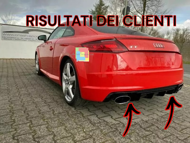 💫2073 DIFFUSORE ADATTO PER AUDI TT FV 8S 2015-2018 SLINE LOOK RSTT GREZZO💫