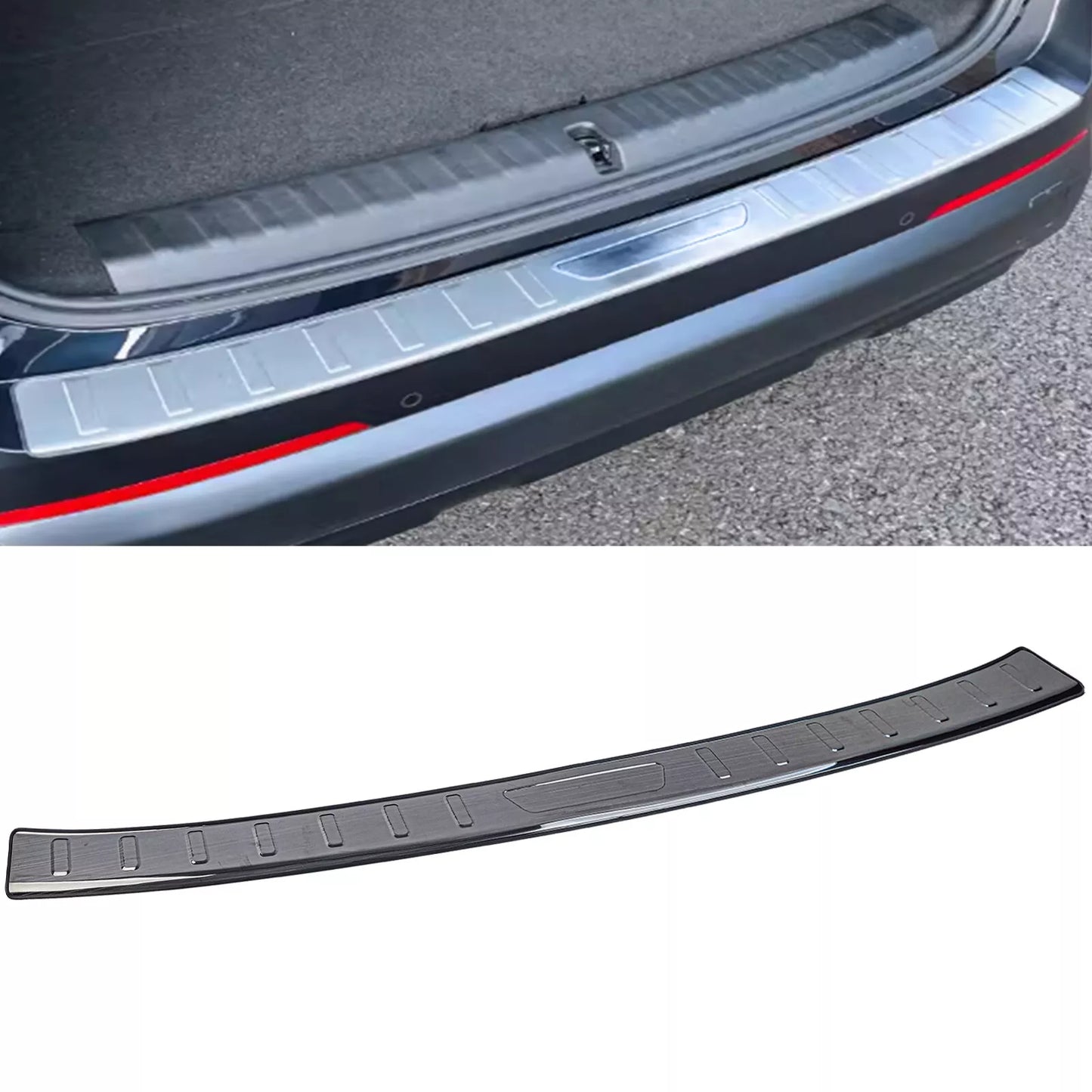 🔥 Paraurti protettivo nero per soglia di carico in acciaio inox perBMW X1 U11🔥