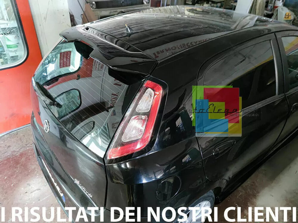 🔥0268 ALETTONE SPORTIVO ADATTO FIAT PUNTO EVO GRANDE PUNTO SPOILER TETTO NERO🔥
