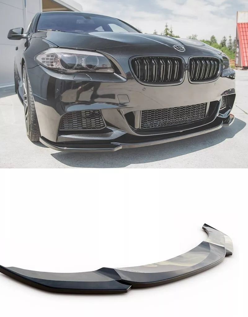 0890⭐SPLITTER SOTTO PARAURTI ANTERIORE BMW SERIE 5 F10 F11  ABS NERO LUCIDO MSP⭐