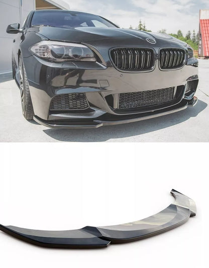 0890⭐SPLITTER SOTTO PARAURTI ANTERIORE BMW SERIE 5 F10 F11  ABS NERO LUCIDO MSP⭐