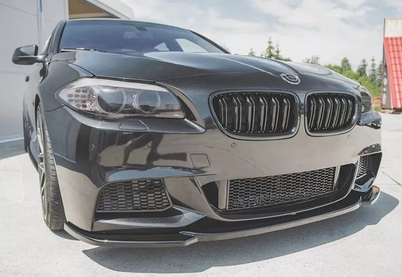 0890⭐SPLITTER SOTTO PARAURTI ANTERIORE BMW SERIE 5 F10 F11  ABS NERO LUCIDO MSP⭐