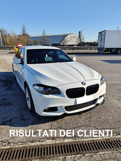 0890⭐SPLITTER SOTTO PARAURTI ANTERIORE BMW SERIE 5 F10 F11  ABS NERO LUCIDO MSP⭐