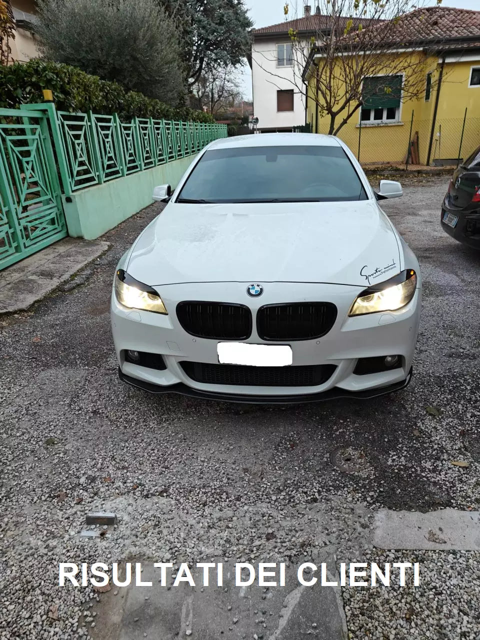 0890⭐SPLITTER SOTTO PARAURTI ANTERIORE BMW SERIE 5 F10 F11  ABS NERO LUCIDO MSP⭐