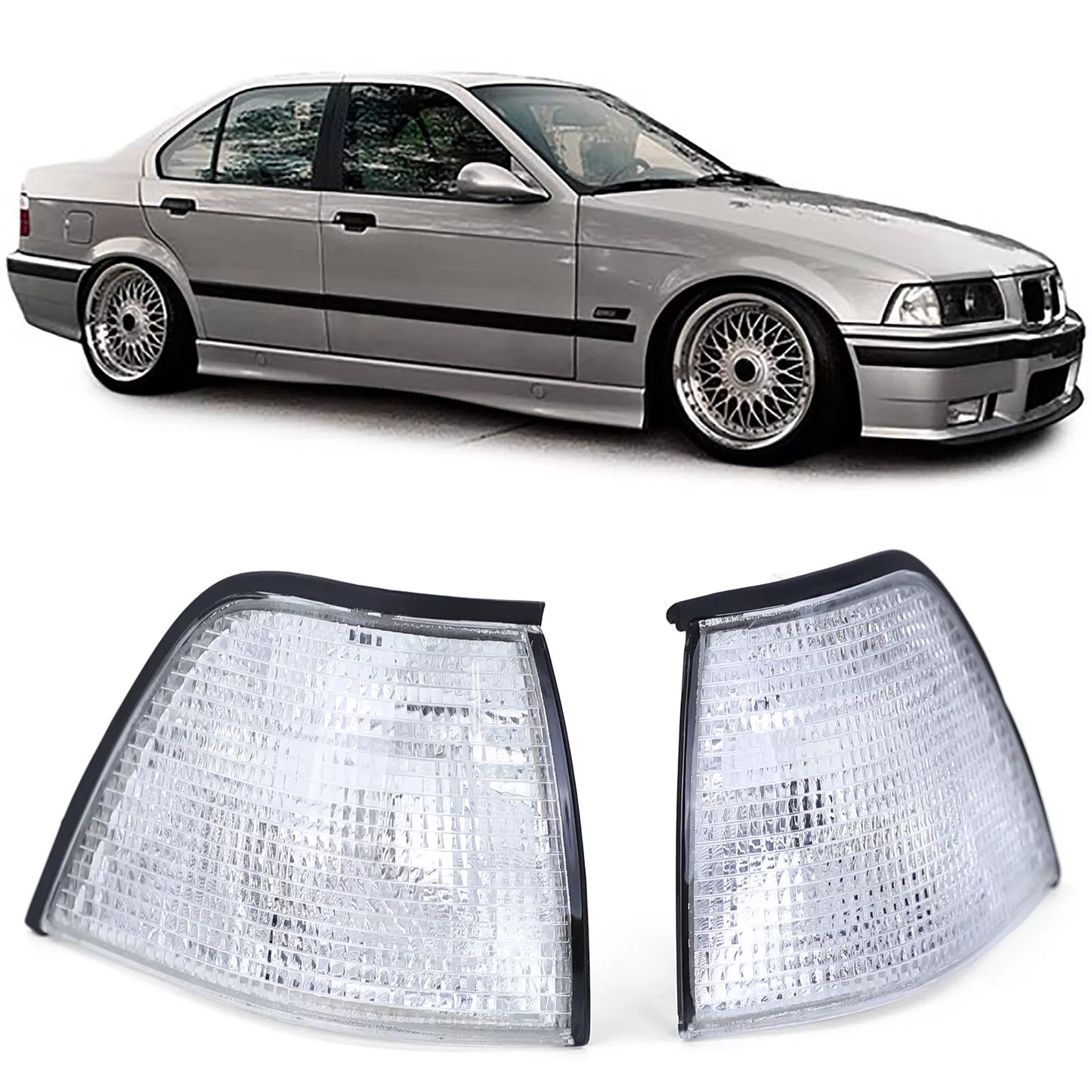 🔥Freccia bianca trasparente per BMW 3ER E36 Berlina Touring Compact 90-99🔥