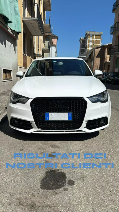 0955⭐GRIGLIA ADATTA PER AUDI A1 8X 2010-2014 LOOK RS1 NERO LUCIDO⭐