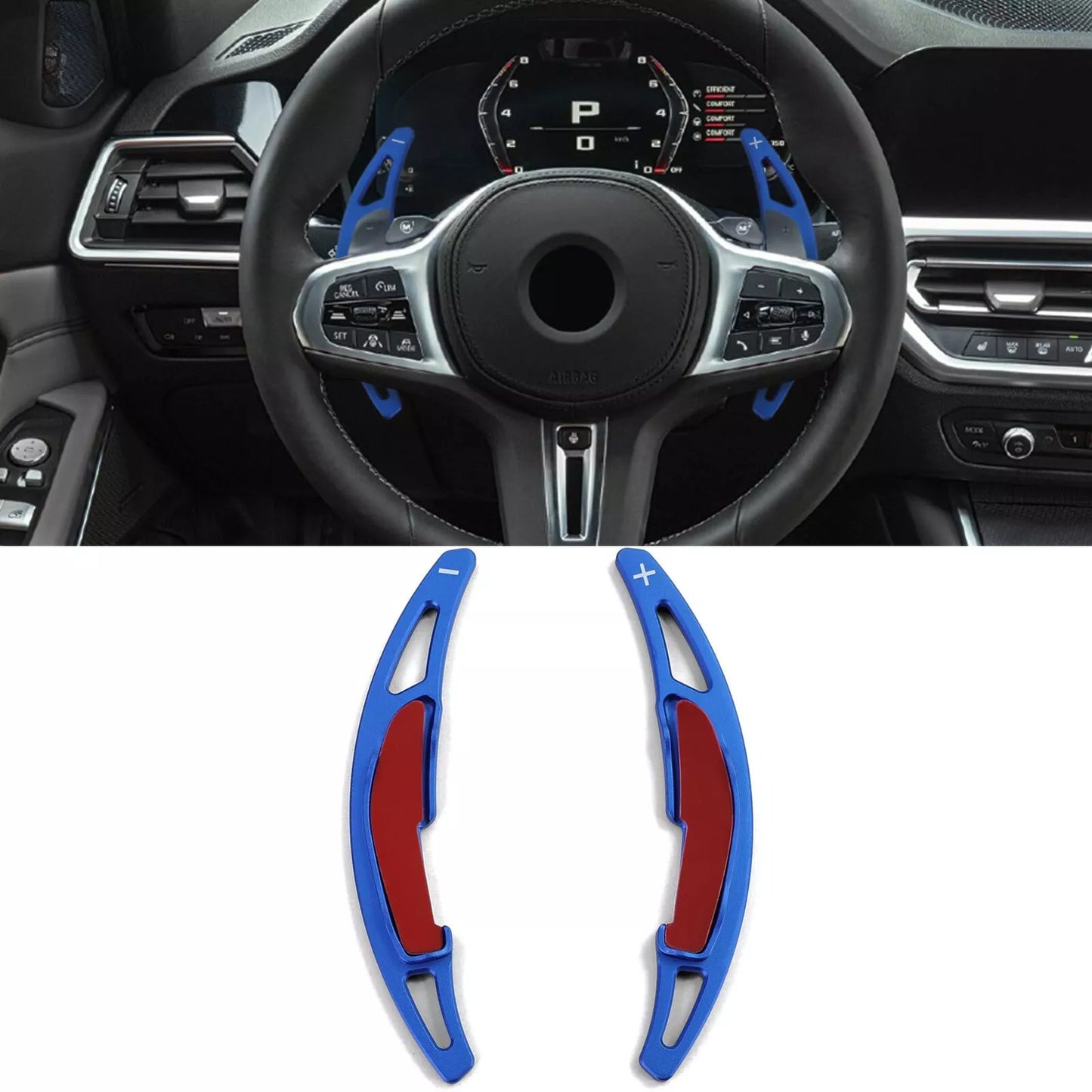 🔥Paddle cambio in alluminio blu adatti per BMW X5M F85 X6M F86 14-19🔥