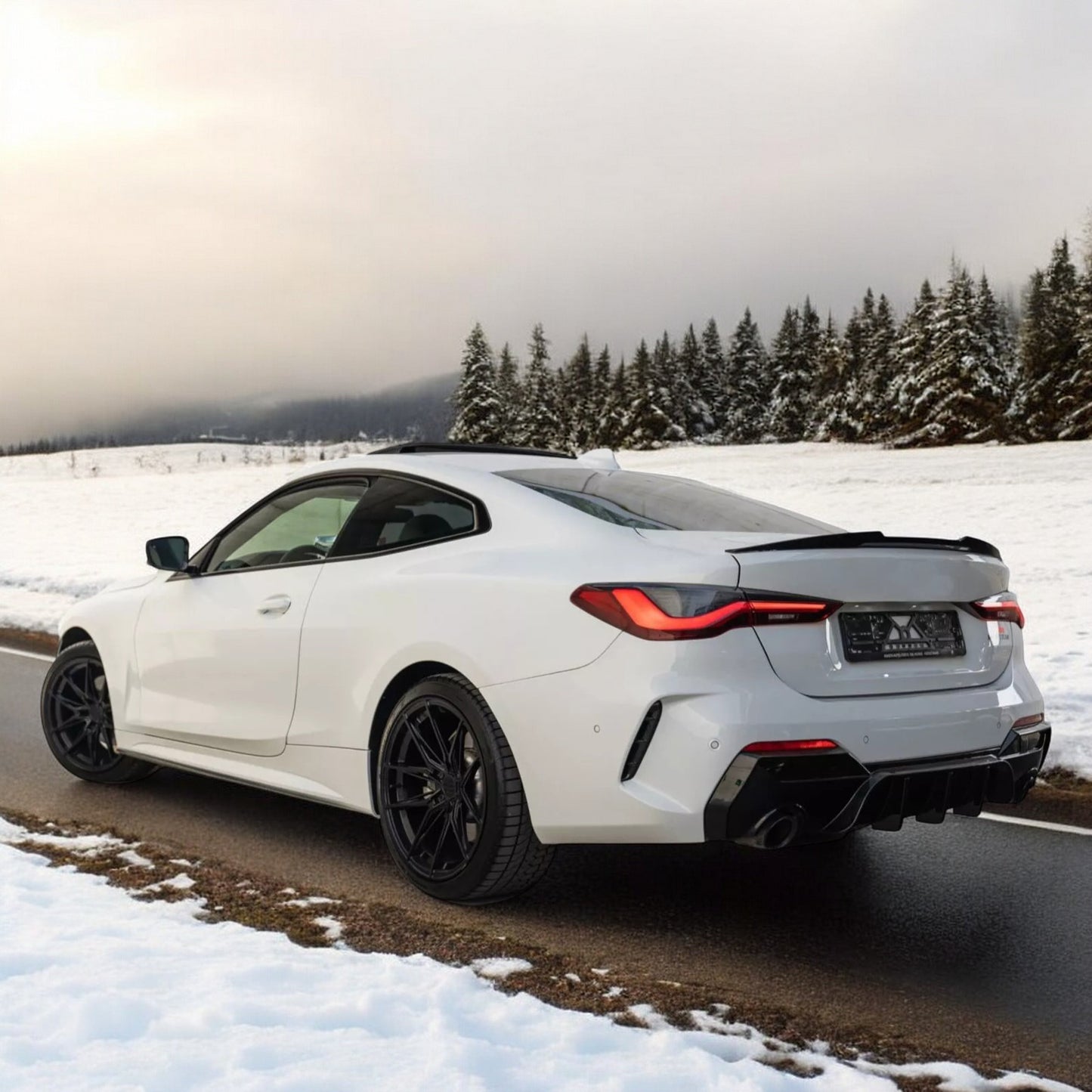 ⭐Copri fienstrini nero set di finiture BMW Serie 4 G22 Coupé dal 2020⭐