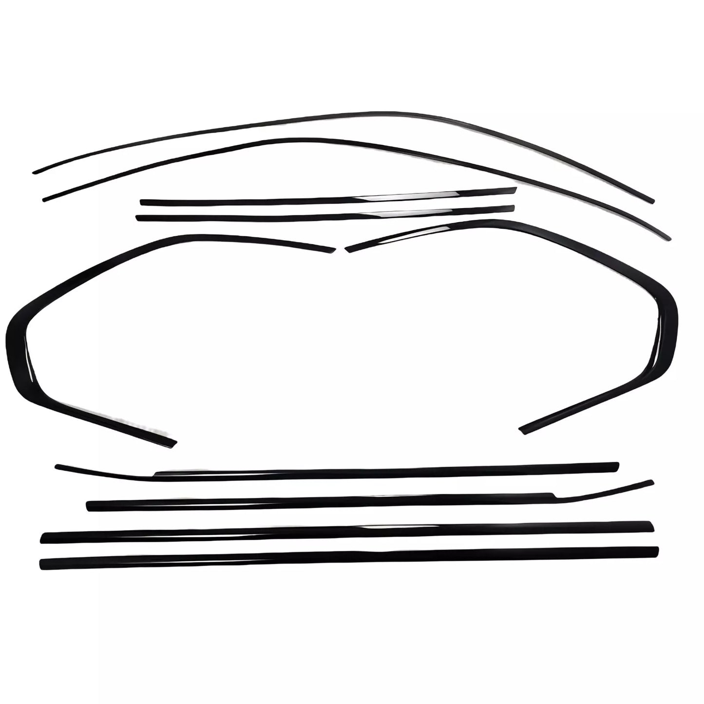 ⭐Copri fienstrini nero set di finiture BMW X5 F15 13-18⭐