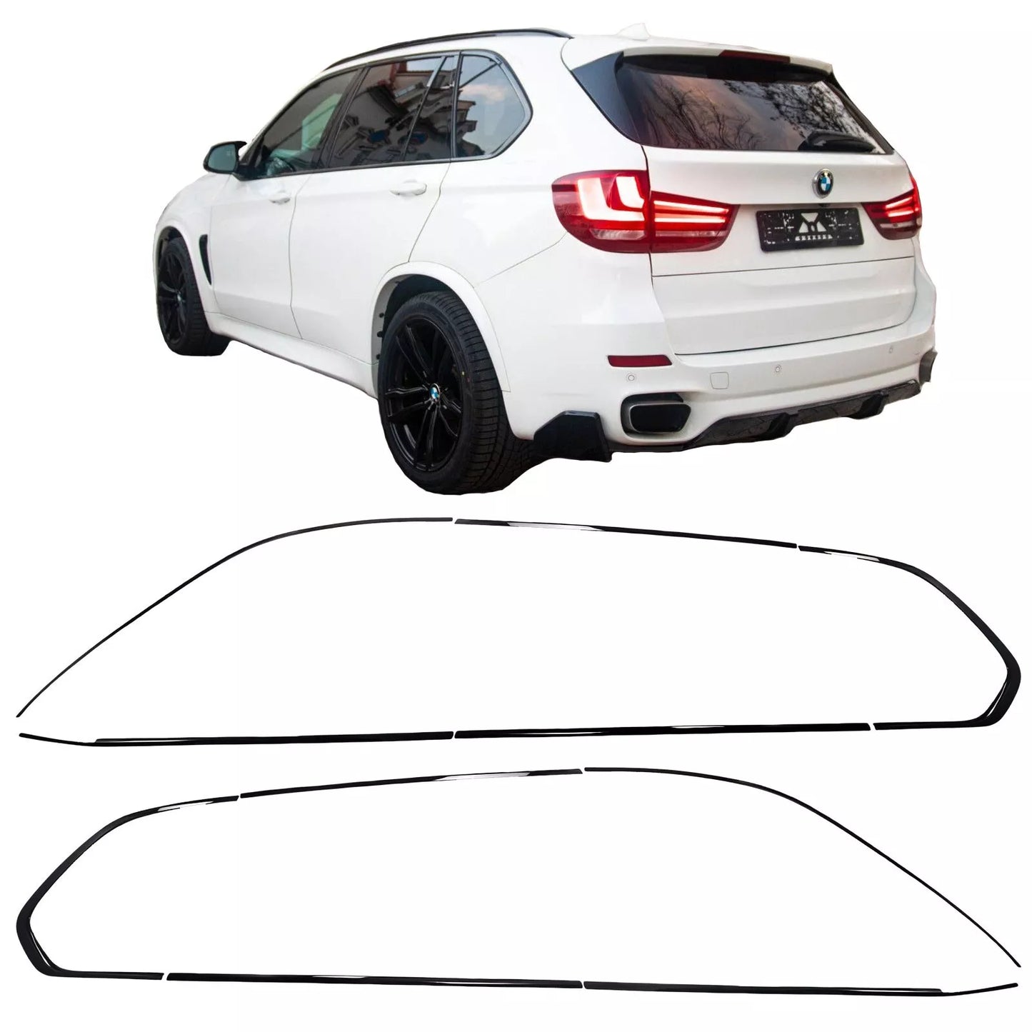 ⭐Copri fienstrini nero set di finiture BMW X5 F15 13-18⭐