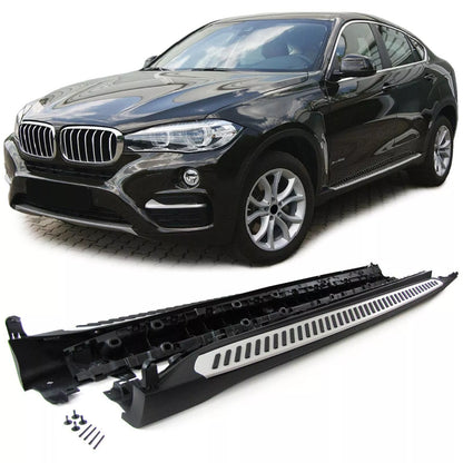 🔥Pedane predellini in alluminio stile OE con ABE adatte per BMW X6 F16 14-19🔥