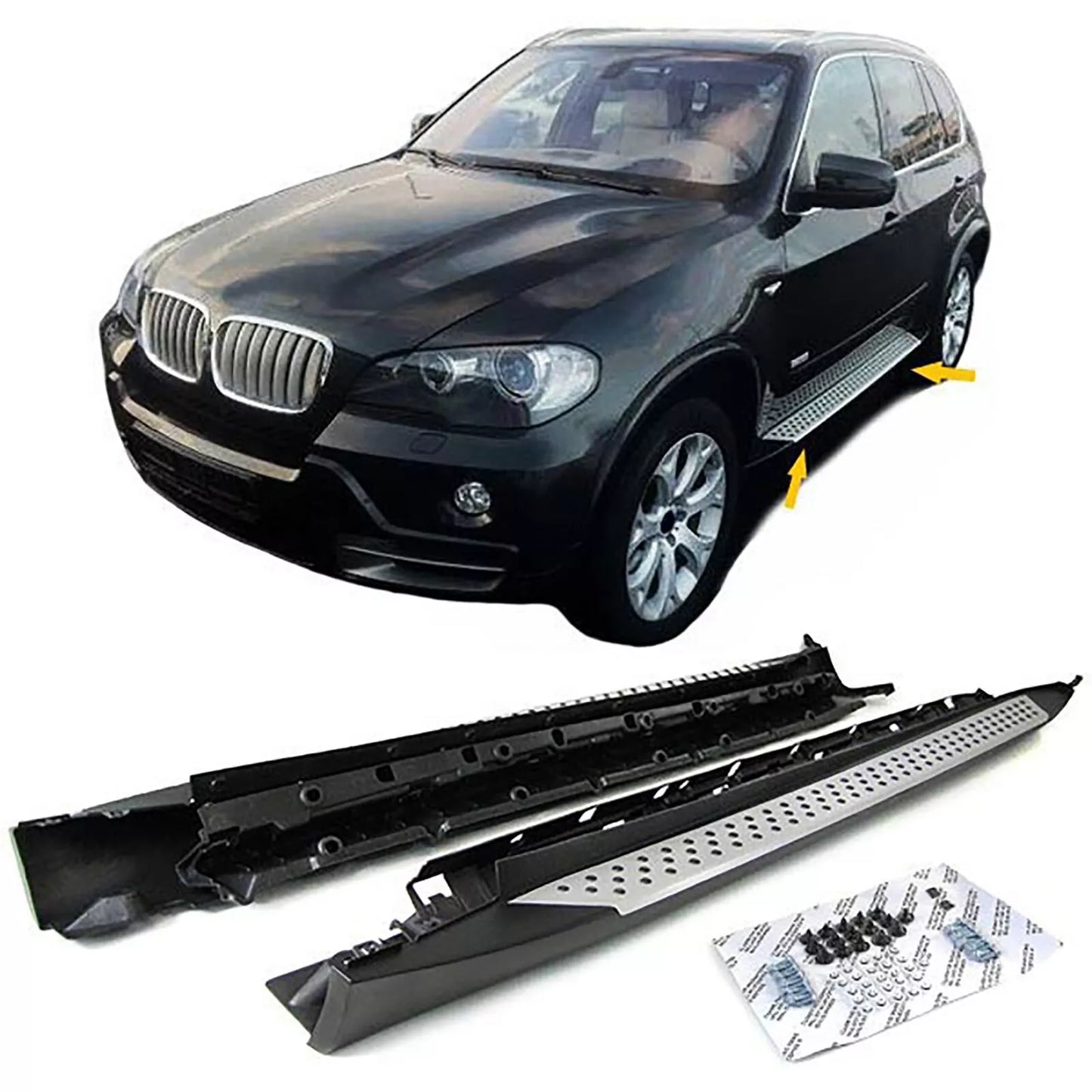 🔥Protezione laterale delle pedane in alluminio stile OE con ABE per BMW X5🔥