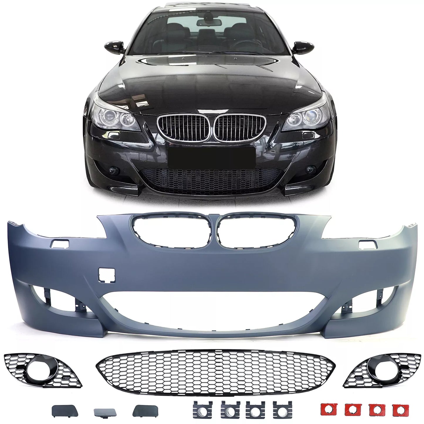🔥Il paraurti sportivo con ABE + accessori si adatta alla serie 5 BMW E60 E61 🔥