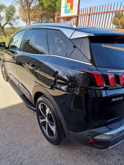 ⭐1002 PEDANE LATERALI PEUGEOT 3008 SOTTO PORTA ANTISCIVOLO NERE - NEW⭐