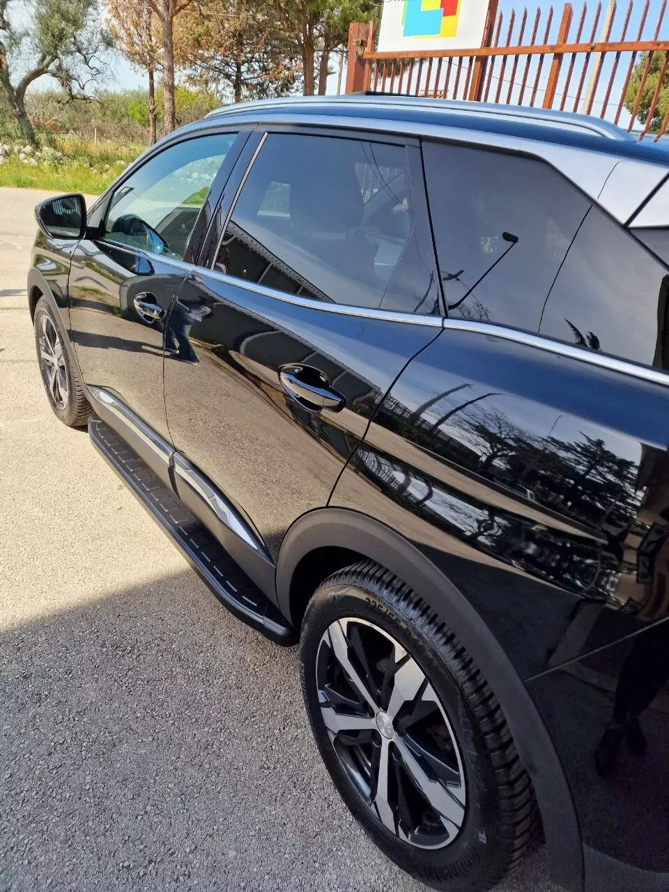 ⭐1002 PEDANE LATERALI PEUGEOT 3008 SOTTO PORTA ANTISCIVOLO NERE - NEW⭐
