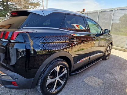 ⭐1002 PEDANE LATERALI PEUGEOT 3008 SOTTO PORTA ANTISCIVOLO NERE - NEW⭐