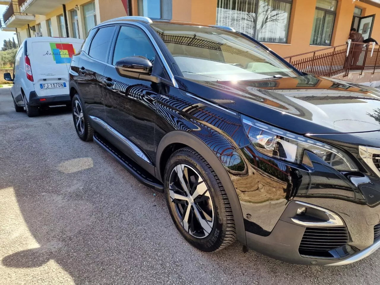 ⭐1002 PEDANE LATERALI PEUGEOT 3008 SOTTO PORTA ANTISCIVOLO NERE - NEW⭐