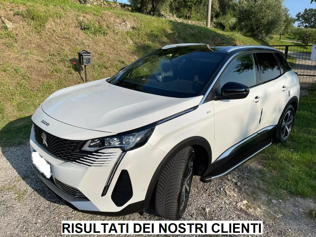 ⭐1002 PEDANE LATERALI PEUGEOT 3008 SOTTO PORTA ANTISCIVOLO NERE - NEW⭐