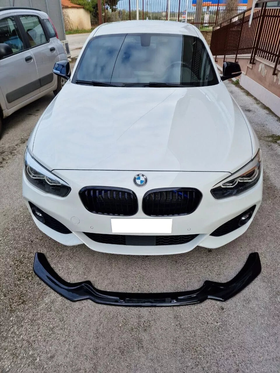 ⭐0563 SPLITTER ADATTO PER BMW SERIE 1 F20 F21 2015-2019 MSPORT LOOK NERO LUCIDO⭐