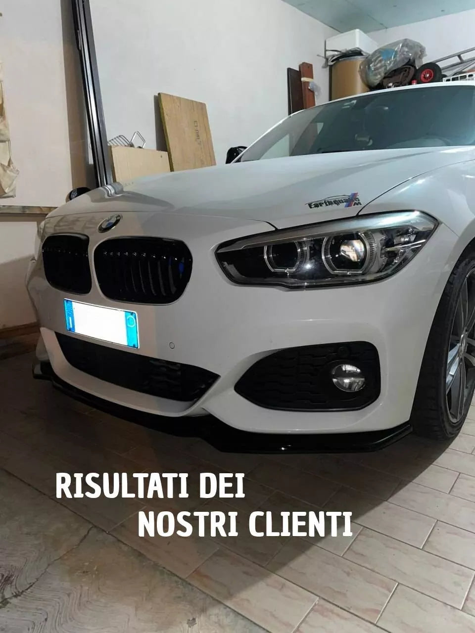 ⭐0563 SPLITTER ADATTO PER BMW SERIE 1 F20 F21 2015-2019 MSPORT LOOK NERO LUCIDO⭐
