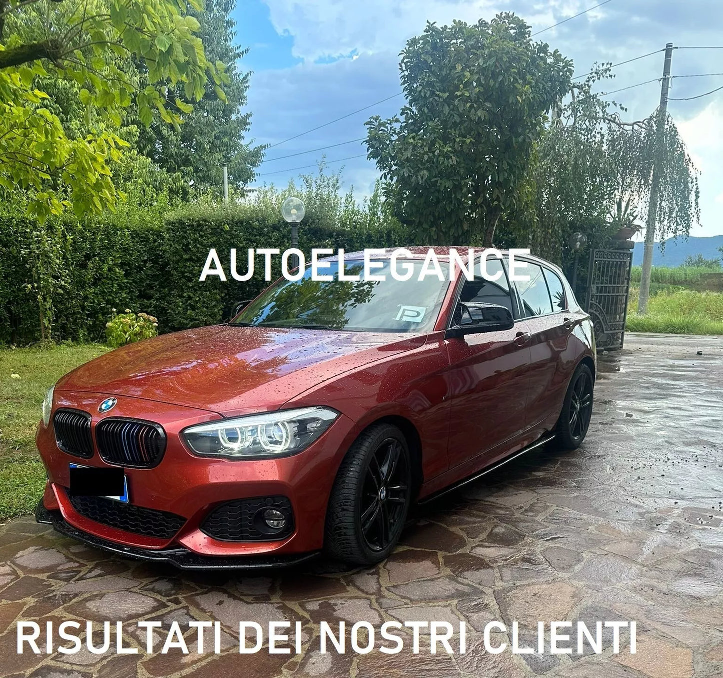 ⭐0563 SPLITTER ADATTO PER BMW SERIE 1 F20 F21 2015-2019 MSPORT LOOK NERO LUCIDO⭐