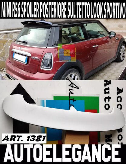 ⭐1381 SPOILER POSTERIORE SUL TETTO LOOK SPORTIVO PER MINI COOPER R56 2005-2014⭐