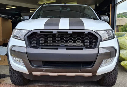 1022 FRONT GRILLE FOR FORD RANGER T6 15-21 SPORTS LOOK ABS HONEYCOMB 